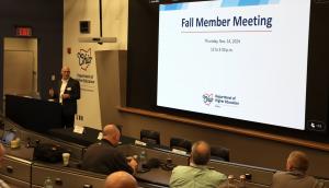 OARnet Chief Relationship Officer Dave Ginn opens the fall Member Meeting.